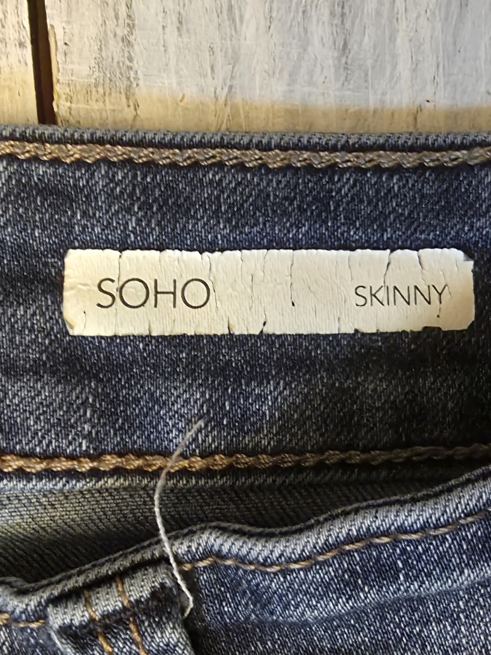 Code Bleu Women's Medium Blue High-Rise SOHO Skinny Jeans sz 16 Petit - Picture 4 of 6
